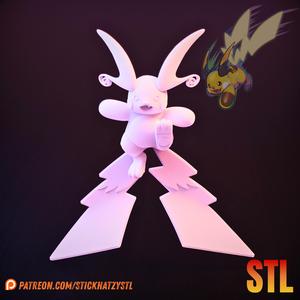 Mega Raichu X – STL Model | Pokémon Fan Art