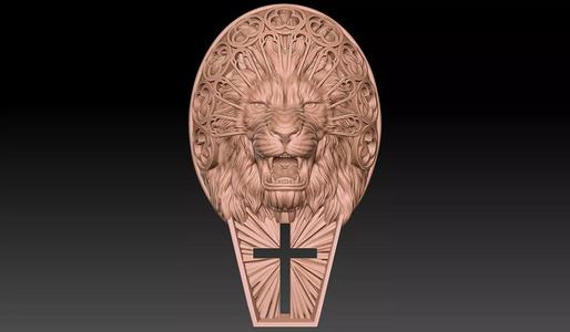 Angry lion pendant