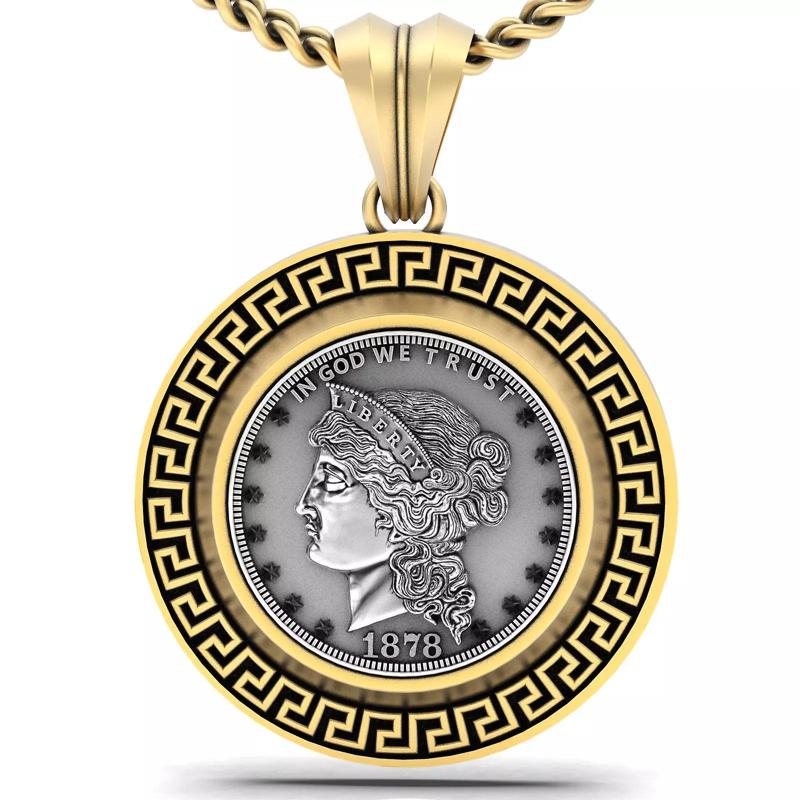 Morgan silverCoin printable jewelry pendant