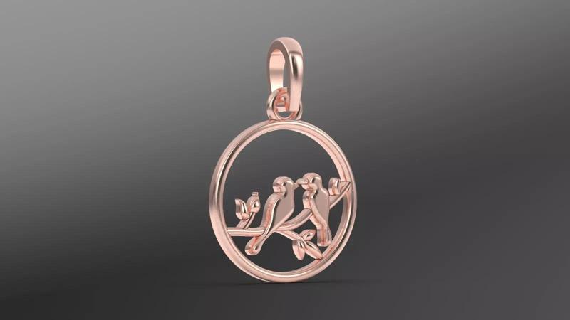 bird leaf pendant