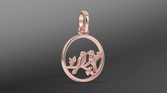bird leaf pendant