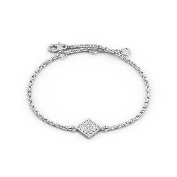 stl file silver bracelet with diamonds