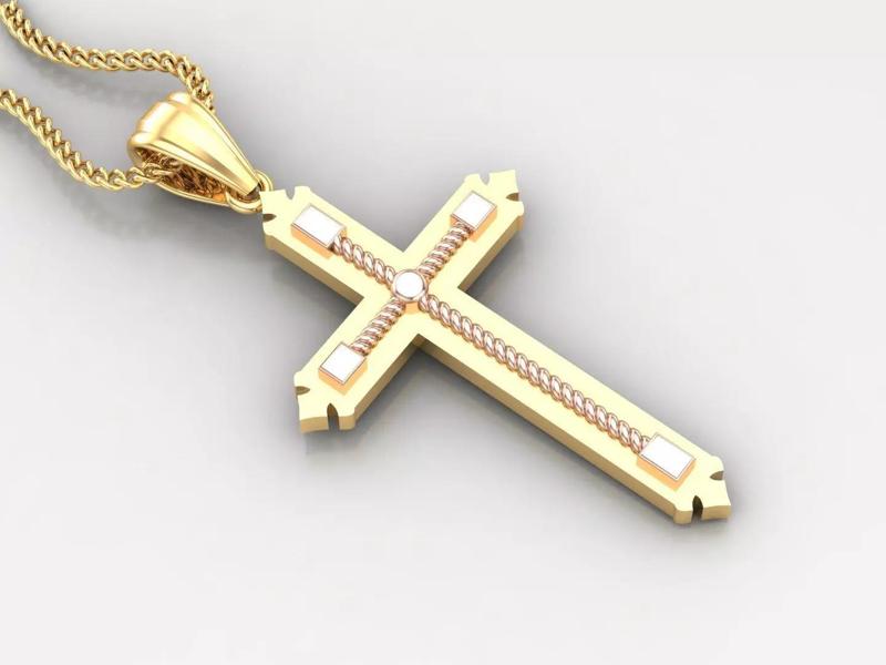 Jesus Christ Cross Pendant Print 4CP087