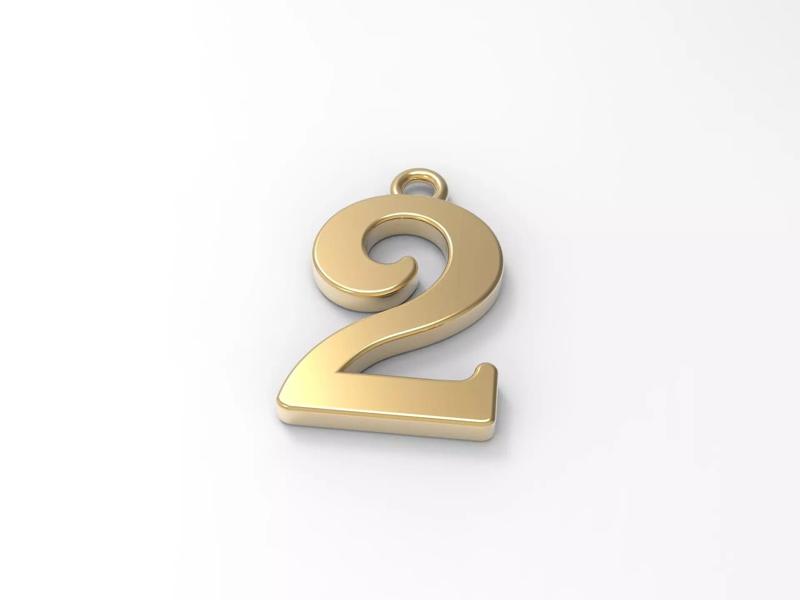 pendant number two 2