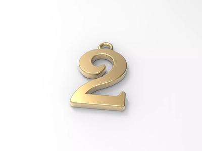 pendant number two 2