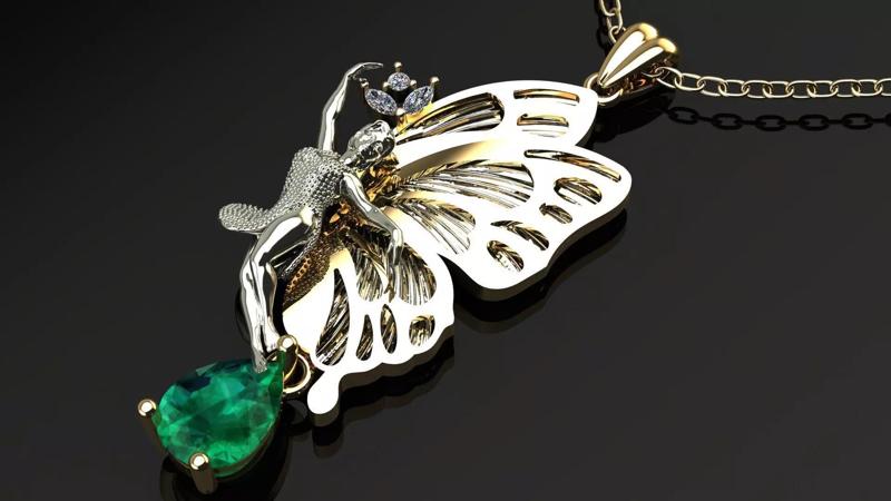 Ballerina Butterfly pendant