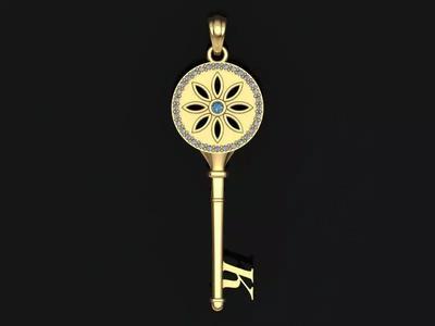 Key pendant letter K