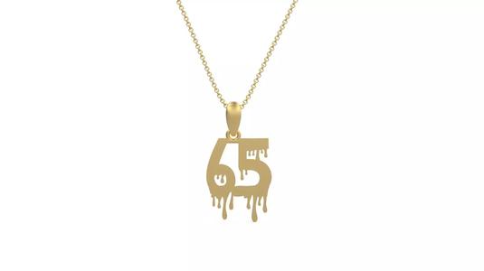 Model 1307 65 Bloody Terror Initial Number Pendant