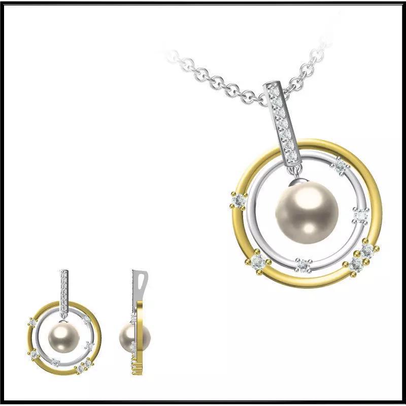 JCD Format Pearl pearl pendant metal file for jewelry making