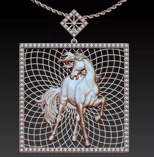 hours pendant Sculpture jewelry gold