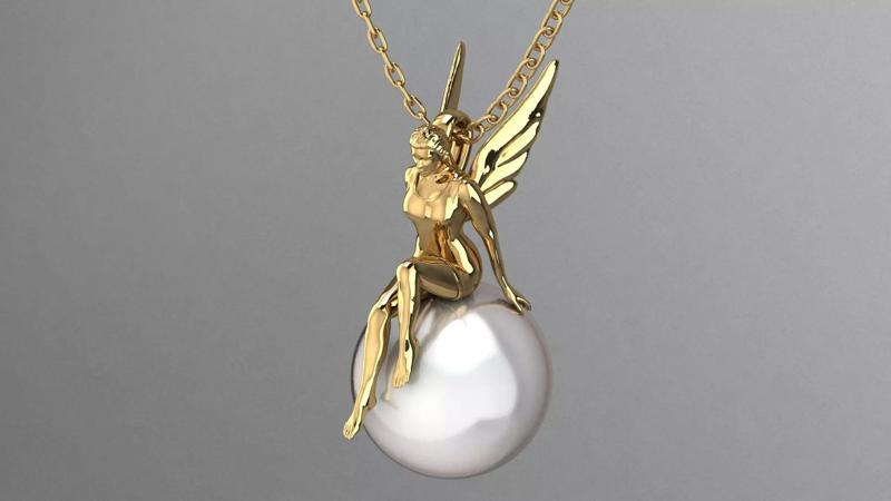 angel pearl pendant