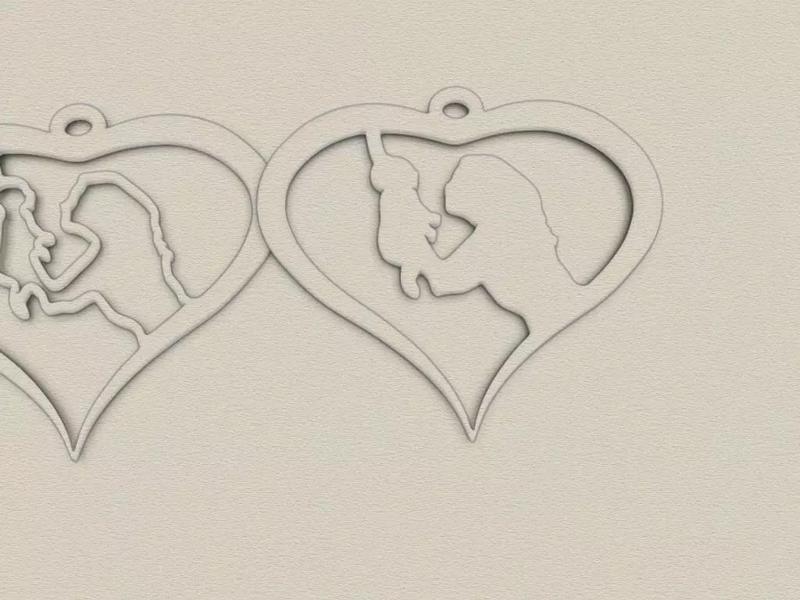 Heart mother and child