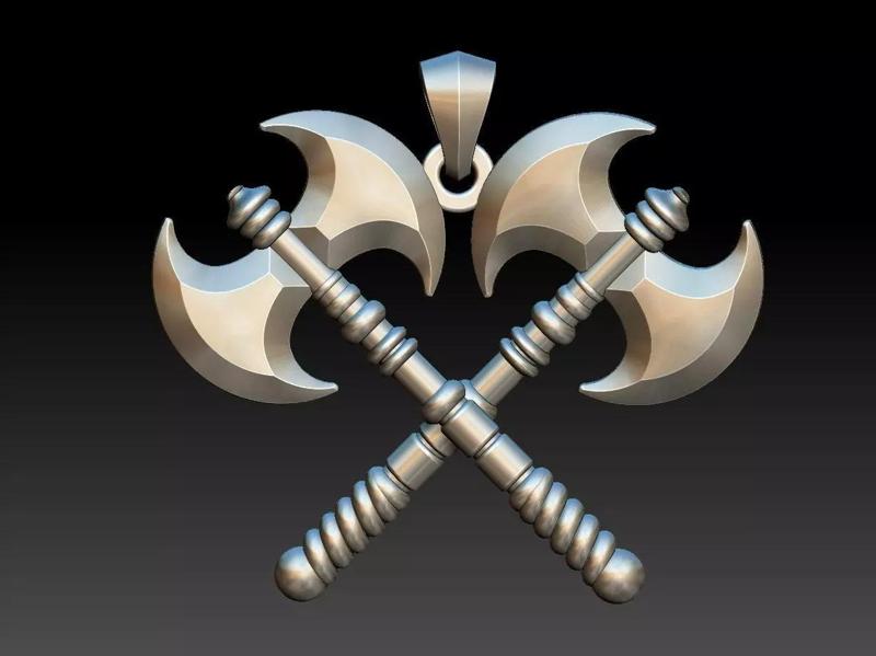 Double Axe Machado pendant