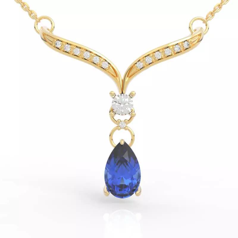 Divine Angel Wing Diamond Pendant Necklace