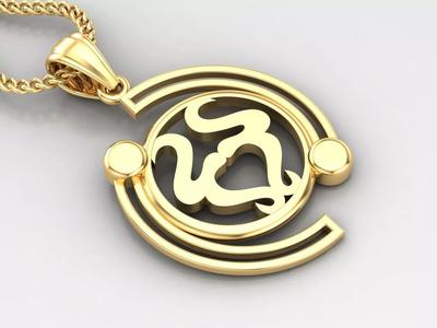 Galaxy Taurus Light Gold Pendant Version 8