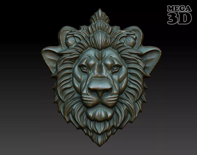 Lion Pendant Bas Relief 03 230612