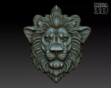 Lion Pendant Bas Relief 03 230612