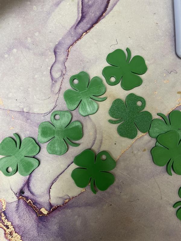 Four Leaf Clover Keychain or Hanging Ornament