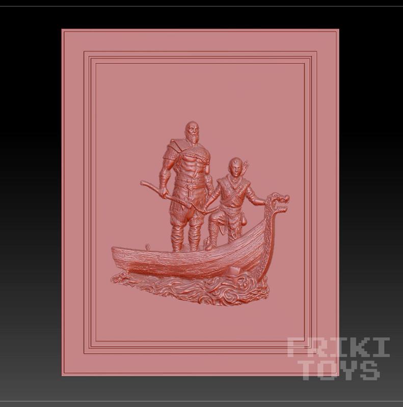 God of War Bas Relief Design - GOW - FrikiToys