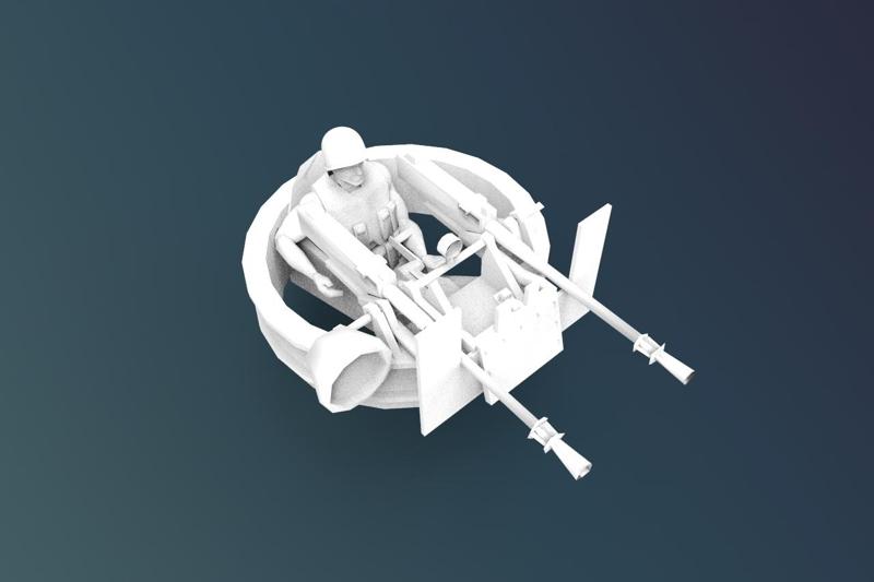 Ship Machinegun With Army