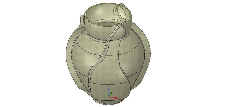 vase cup vessel v05 for 3d-print or cnc