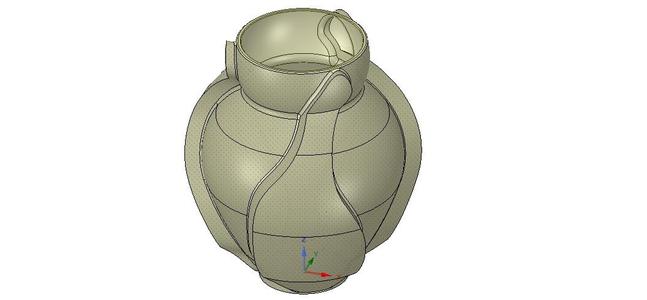 vase cup vessel v05 for 3d-print or cnc