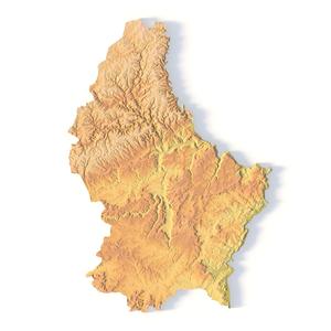 Luxembourg Topographic Map – 3D Model for 3D Printing & CNC Carving
