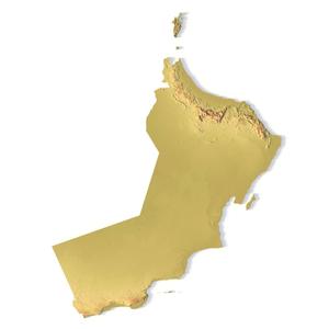 Oman Topographic Map – 3D Model for 3D Printing & CNC Carving