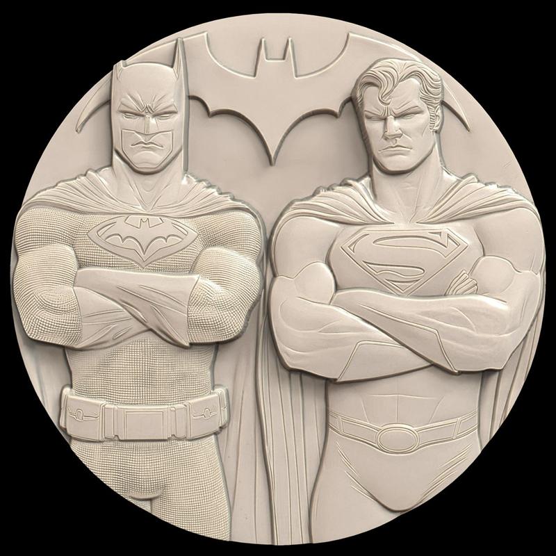 3D Model STL File for CNC Router/Laser & 3D Printer Batman and Superman DC Comics 2