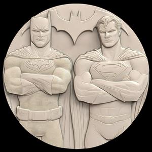3D Model STL File for CNC Router/Laser & 3D Printer Batman and Superman DC Comics 2