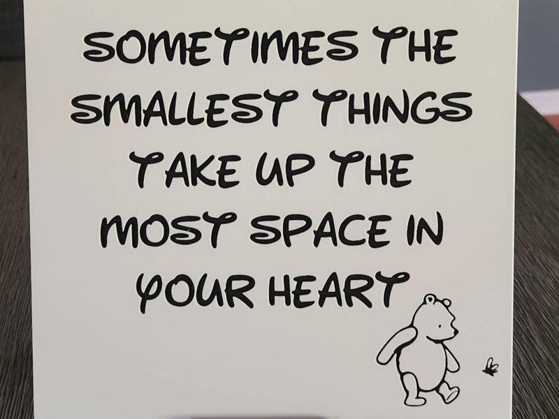 Smallest Things Plaque 200x200 (Hueforge)