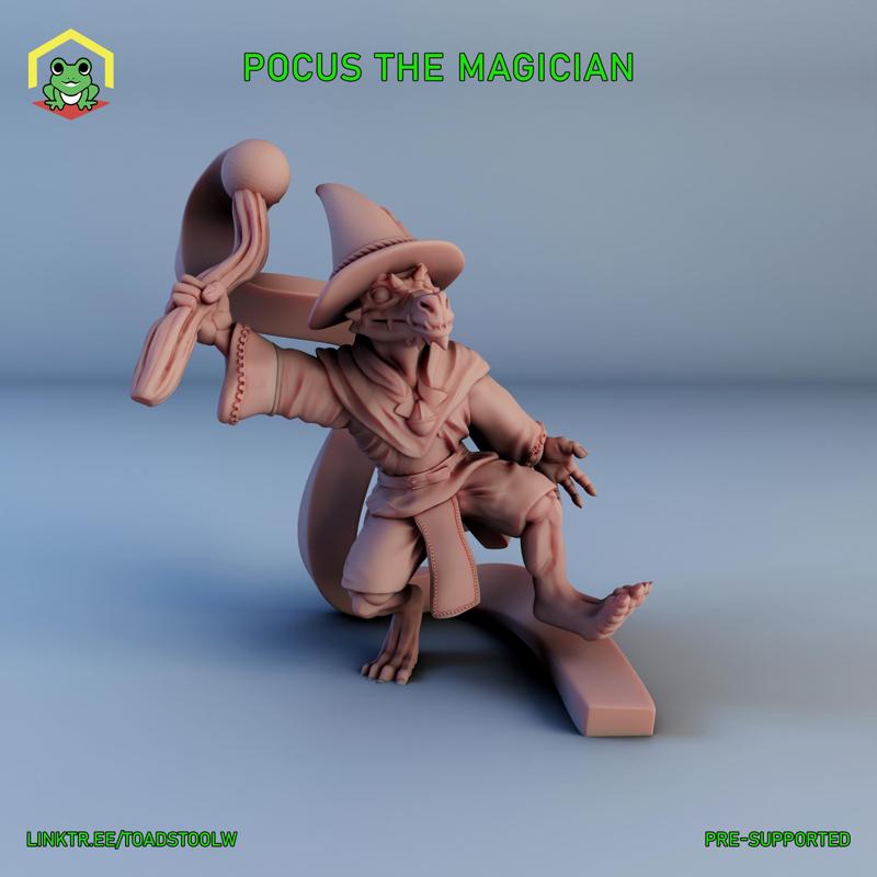 Pocus the magician - STL - RPG MINIATURE
