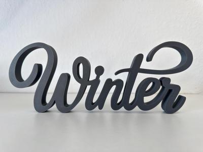Christmas Winter Decorative Text Display