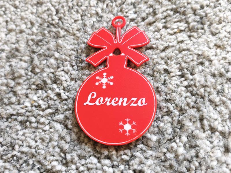 Christmas tree ornament - editable name