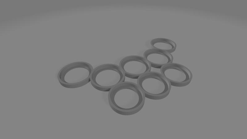 Round Base Movement-Formation Tray (Chaos Legionnaires - Warcry)