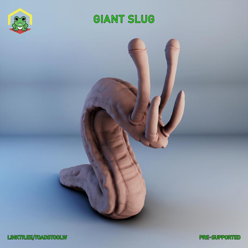 Giant Slug - STL - RPG MINIATURE