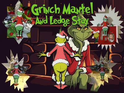 Grinch Climbing Mantel and Door Hanger