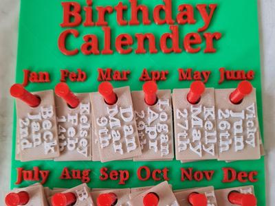 Birthday Reminder Board, Family Birthday Calendar