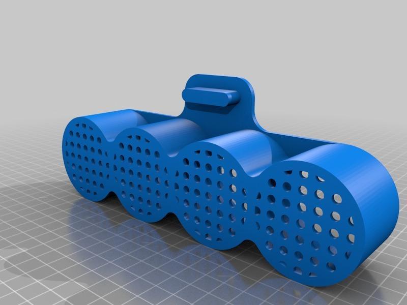 Spice rack that fits Webber Baby Q Barbeque stand