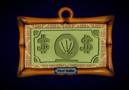 Mr. Krabs' First Dollar - Keychain and Frame
