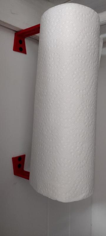 Paper towel holder fits large rolls
