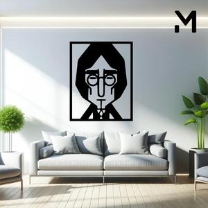 Wall silhouette - The Beatles Faces 2