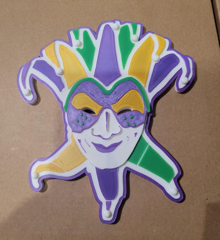 Mardi Gras Jester w/o loop 3d Logo 180mm series