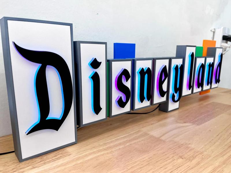 Vintage Disneyland LED Sign Large 28"