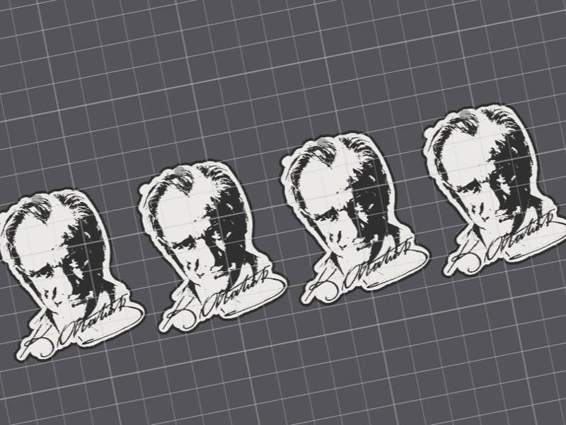 Atatürk Silhouette  Keychain