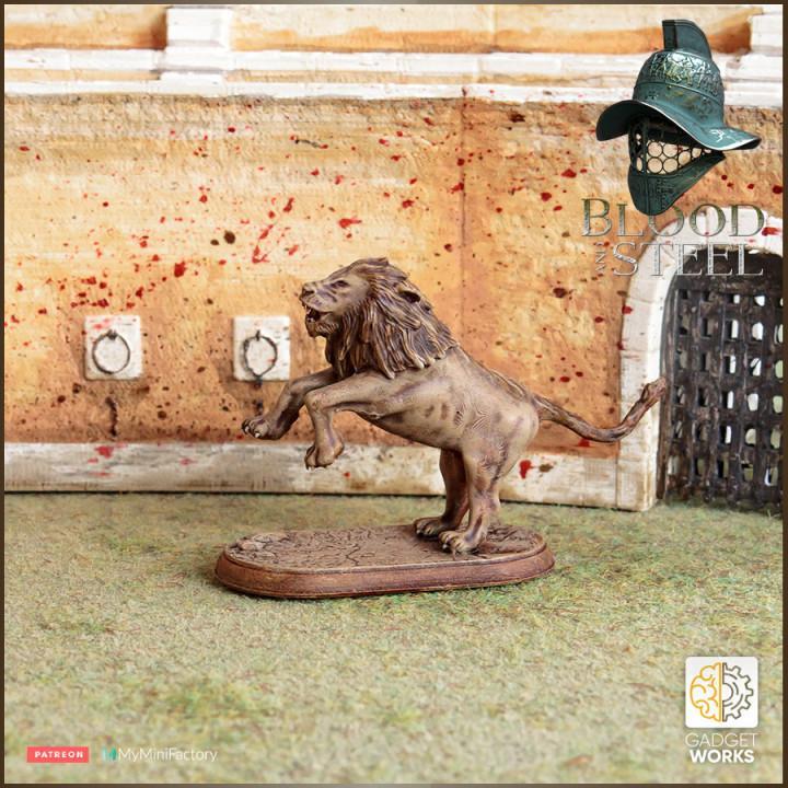 Lion Attacking - Blood and Steel