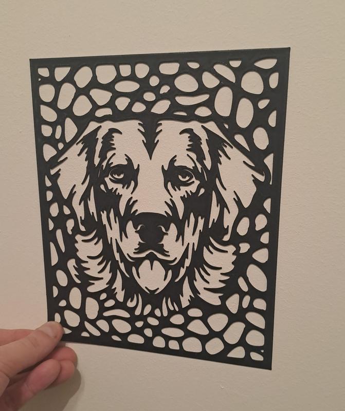 LINE ART LABRADOR DOG 2, WALL ART LABRADOR, SCULPTURE 2D LABRADOR