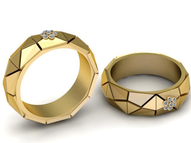 Triangle Faceted Rings