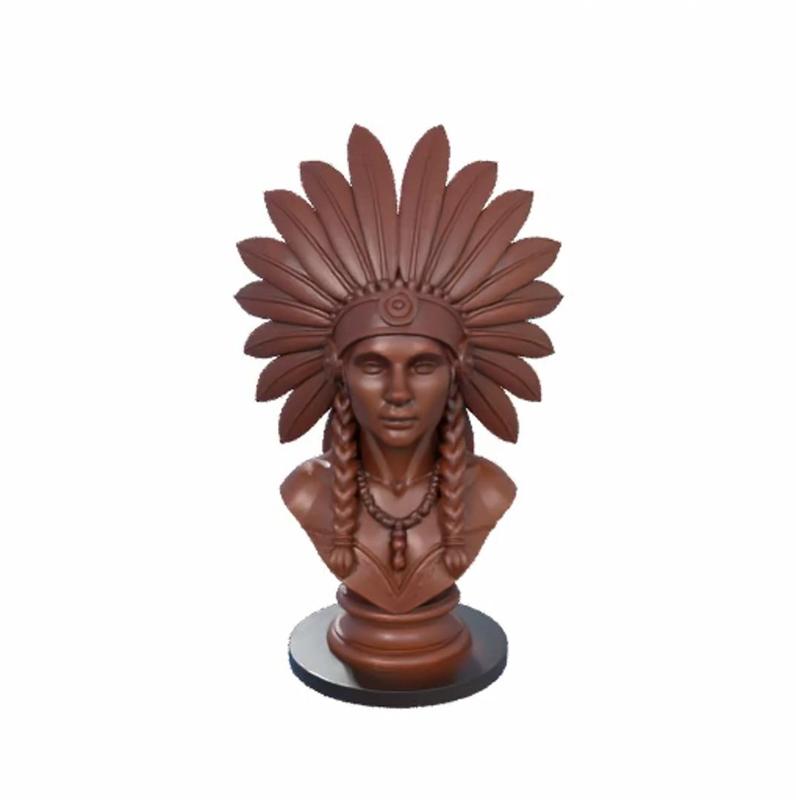 Native Spirit - Bust with Feather Headdress