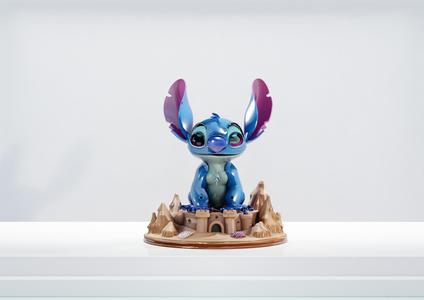 Stitch Figure on T-Shirt Base with Sand Castle : 3D Printable Model